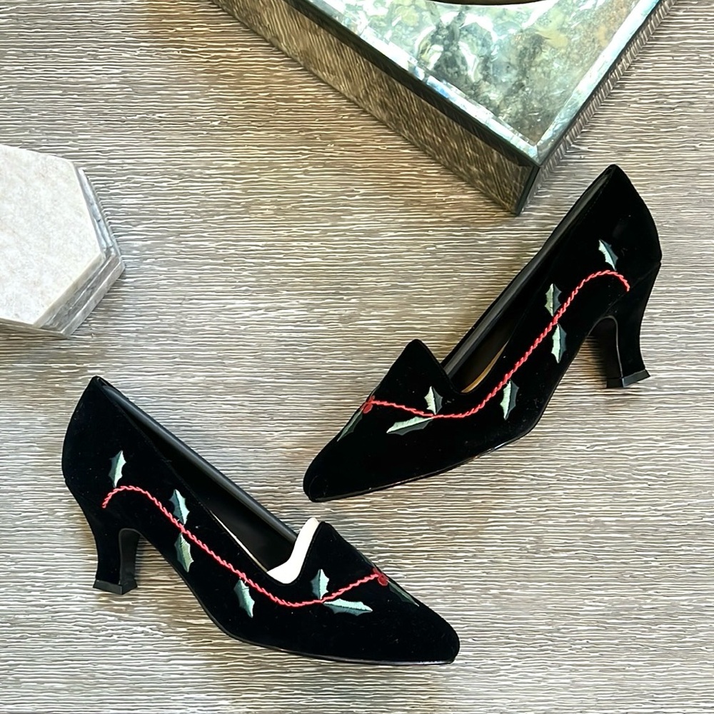 Vintage Velvet Holiday Heels